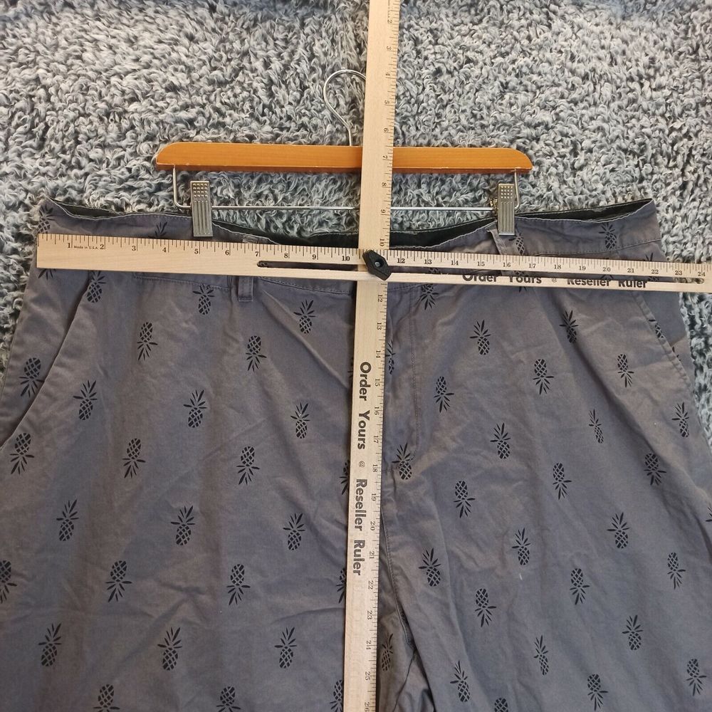 Polo Club Beverly Hills Short Adult 48 Gray Pineapple Print Pockets Men - Picture 3 of 9